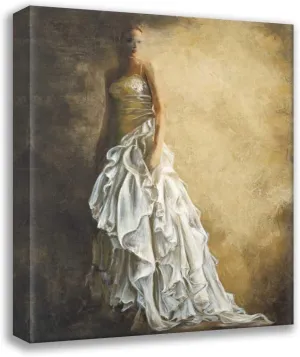 Bassetti, Andrea 18x24 Gallery Wrapped Stretched Canvas Art Titled: Il Vestito Bianco