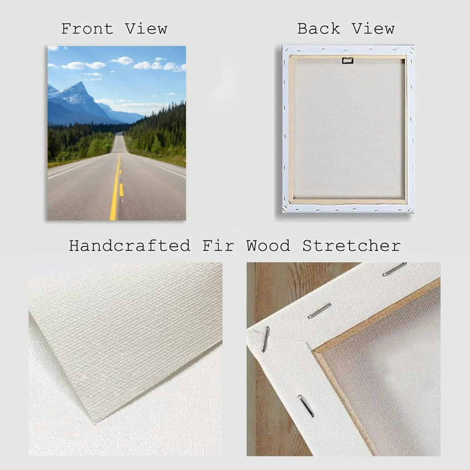 Bathroom Wall Art Scenic Road Banff Pictures Wall Decor Framed Canvas Wall Art for Bedroom Artwork Paintings Living Room Kitchen Farmhouse 16x20