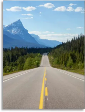Bathroom Wall Art Scenic Road Banff Pictures Wall Decor Framed Canvas Wall Art for Bedroom Artwork Paintings Living Room Kitchen Farmhouse 16x20