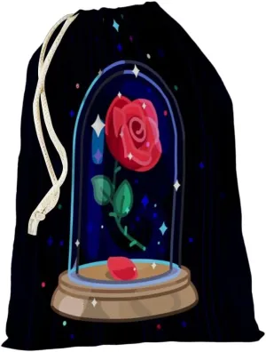beauty and beast Reusable Drawstring Bag Christmas Gift Pouch Storage Pocket Personalized for Xmas Party Supplies