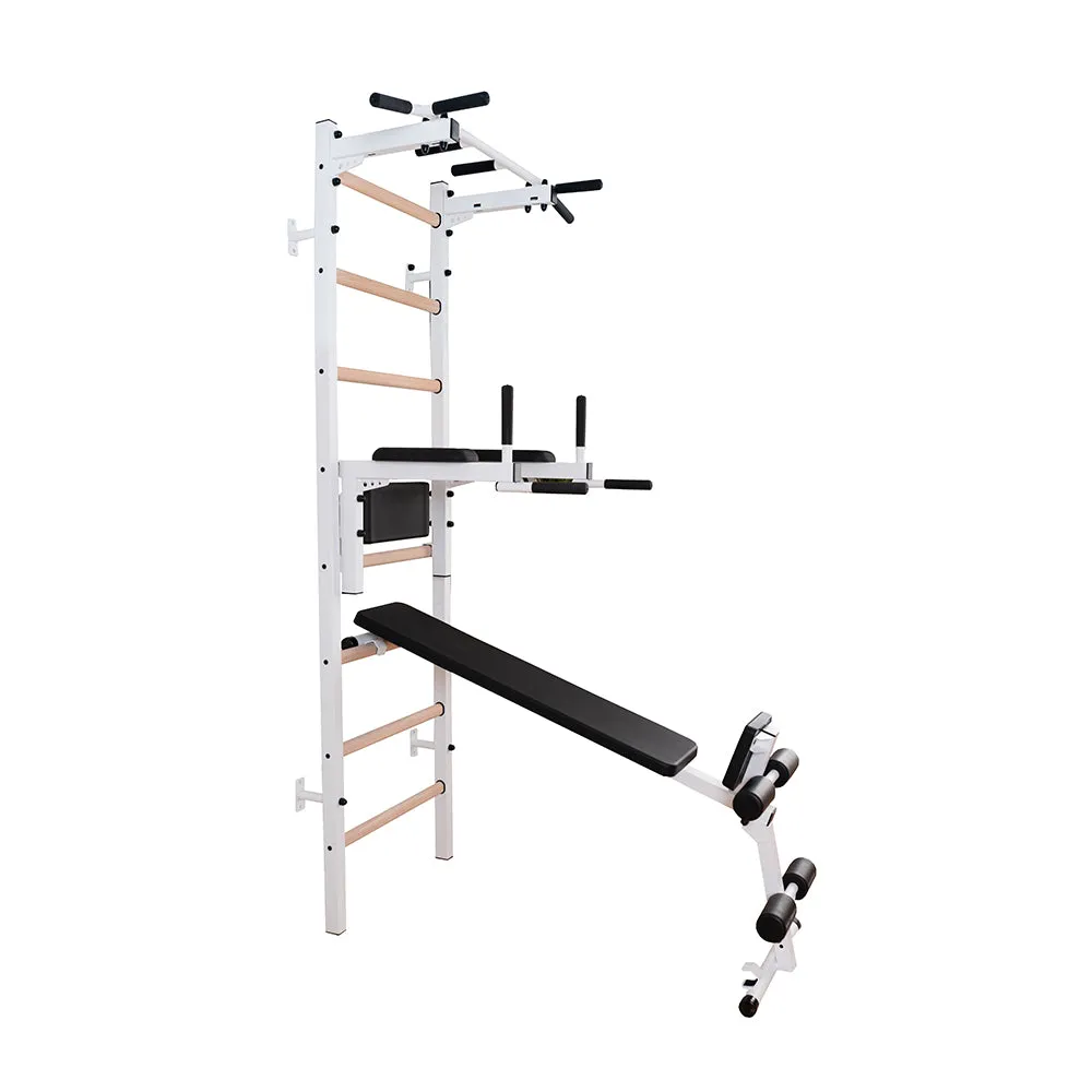BenchK 223 Wall Bars with Pull-up Bar, Dip Bar & Workout Bench