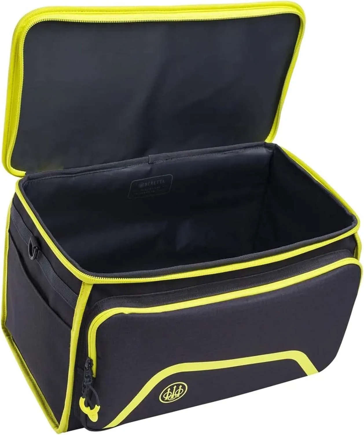Beretta Challenge Durable Ripstop Lightweight Functional Versatile Outdoor Hunting Shooting Tactical Zippered Cartridge Bag with Convenient Carrying Handles, Ebony & Sulphur Spring