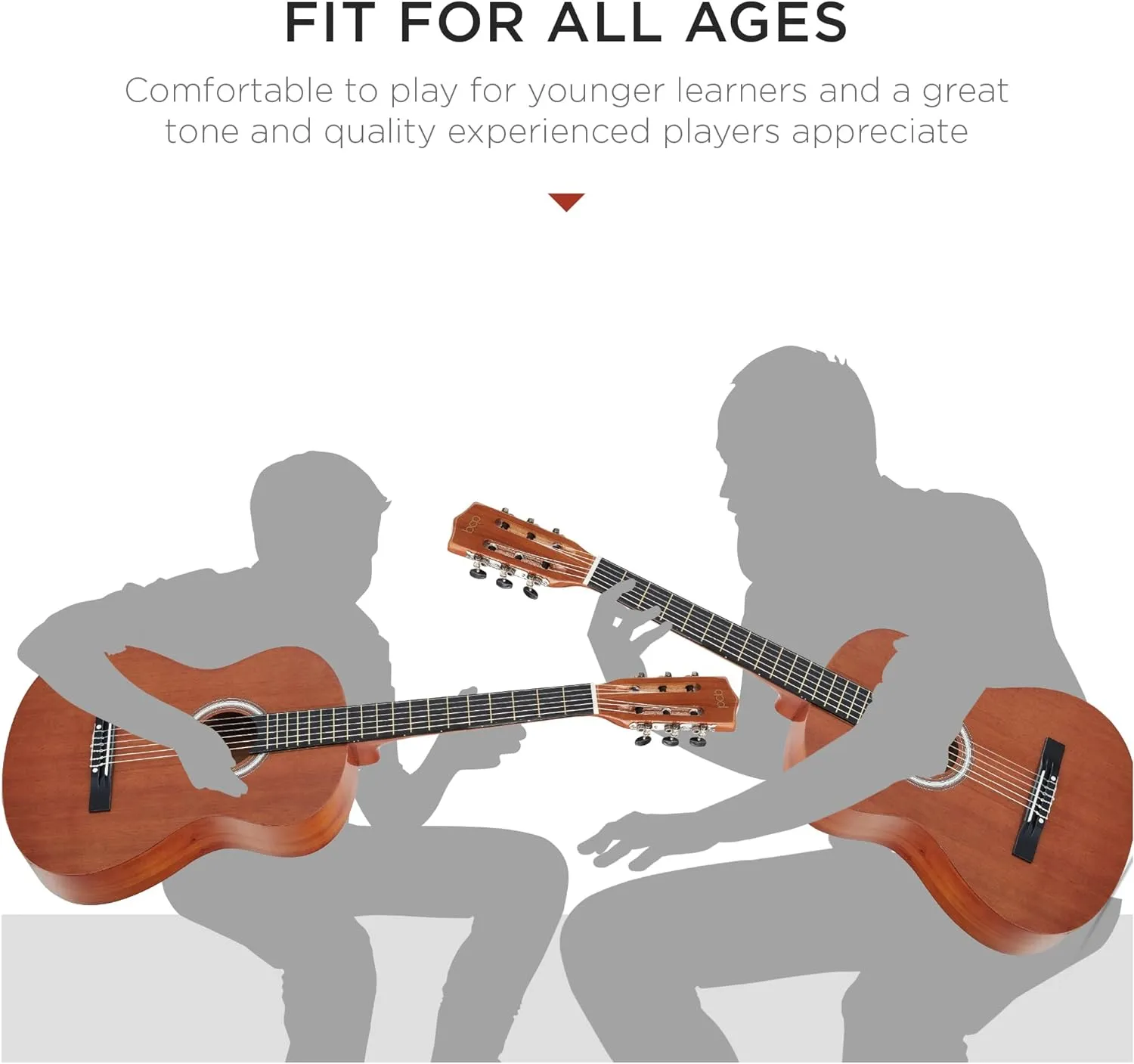 Best Choice Products 38in Beginner All Wood Acoustic Guitar Starter Kit w/Gig Bag, 6 Picks, Nylon Strings, Strap w/Pick Holder - Natural Mahogany