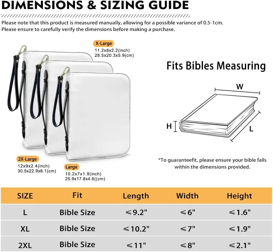Bible Covers for Women PU Leather Bible Bag Bible Carrying Case with Wristlet Strap Bible Protective Bible Hand Bag with Handle Bible Accessories,Art Linear Flower