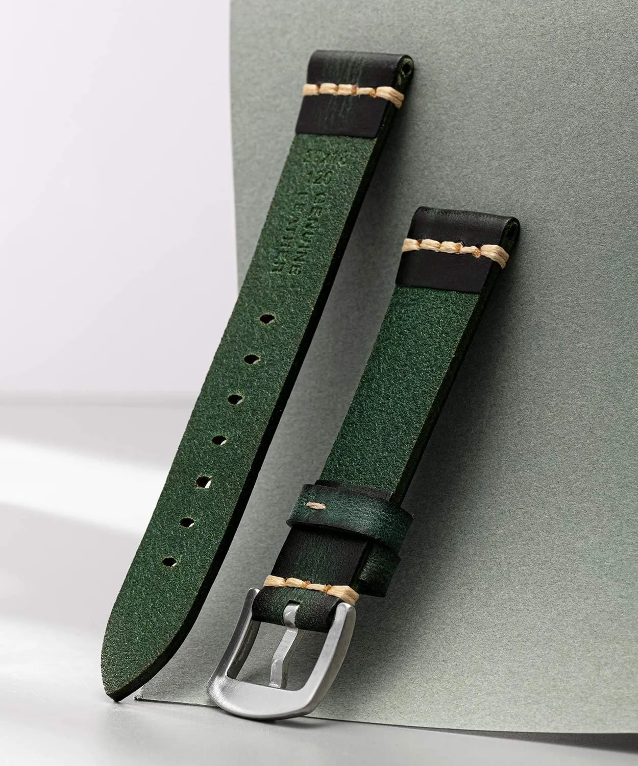 BINLUN Watch Band Compatible with Samsung Watch, Compatible with Huawei Watch, Compatible with Garmin Smartwatch Rubbing Tanned Leather Watch Straps 18/20/22/24mm
