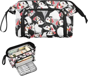 Bird Red-billed Gull Pencil Case Pouch High Capacity Pencil Bag Organizer School Supplies