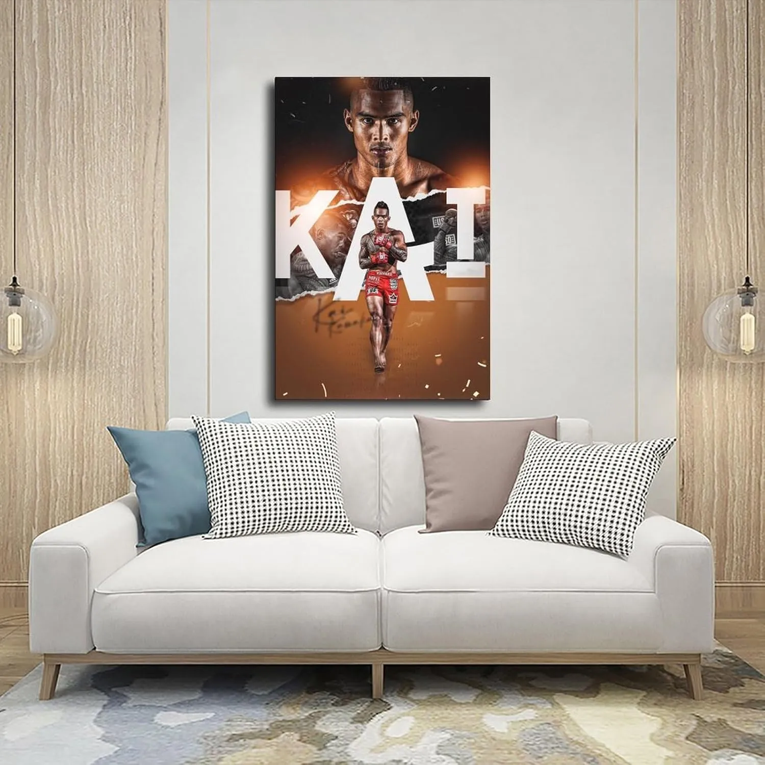 BjixZAx Kai Kamaka Profession Boxing Athlete Poster65 Canvas Poster Bedroom Living Room Office Decoration Gifts Frame:12x18inch(30x45cm)