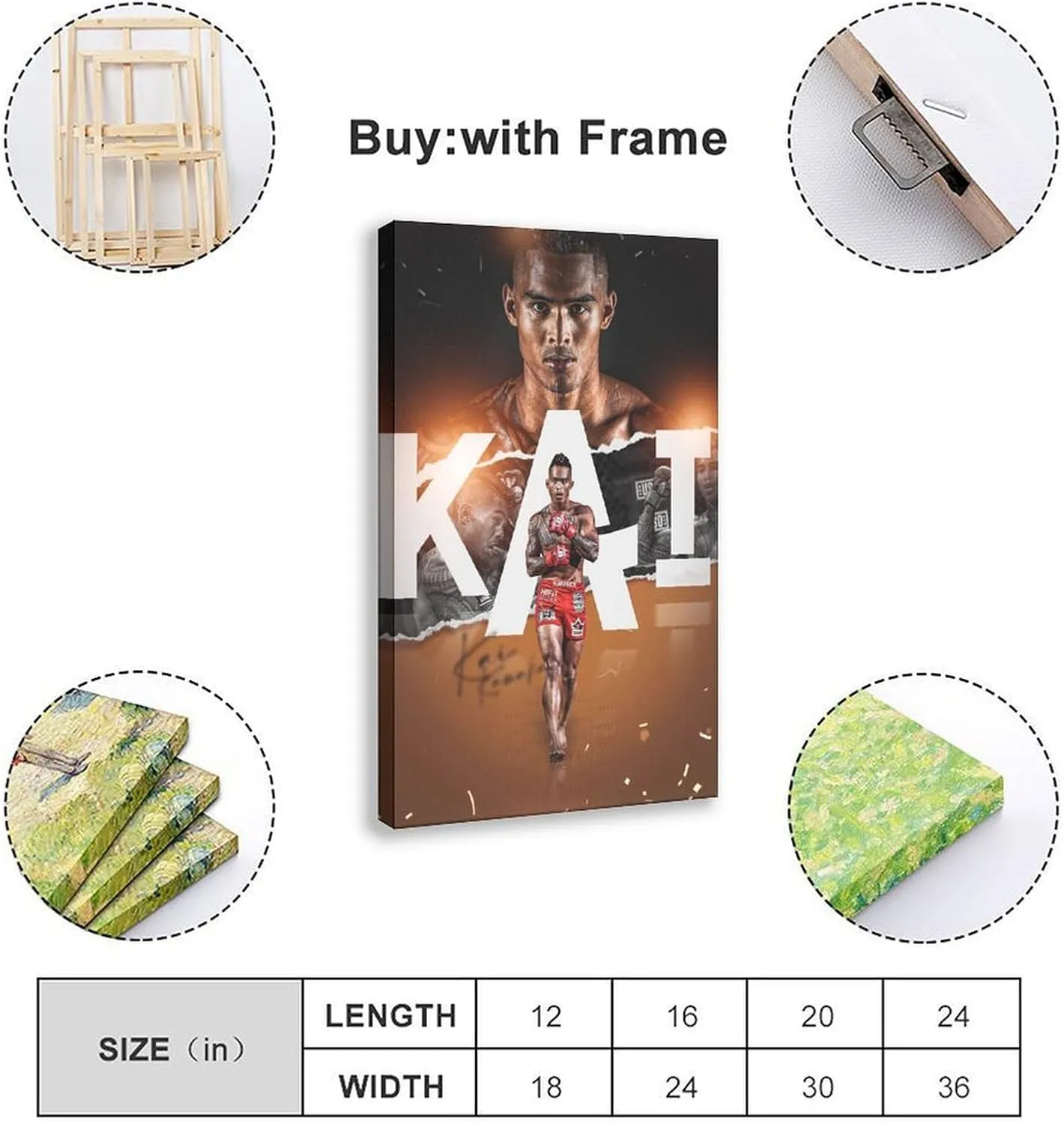 BjixZAx Kai Kamaka Profession Boxing Athlete Poster65 Canvas Poster Bedroom Living Room Office Decoration Gifts Frame:12x18inch(30x45cm)