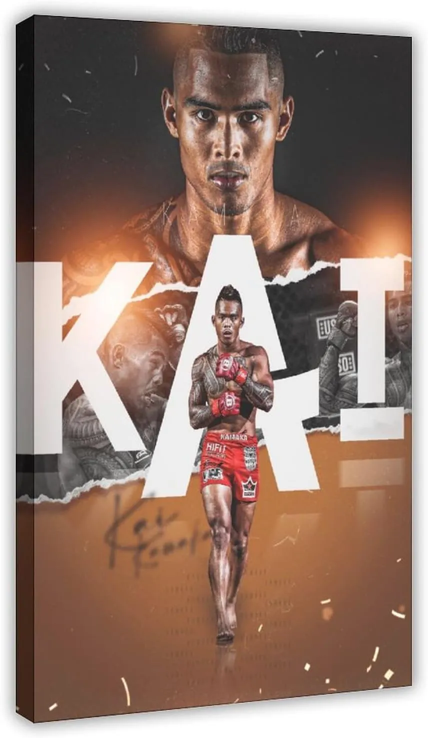 BjixZAx Kai Kamaka Profession Boxing Athlete Poster65 Canvas Poster Bedroom Living Room Office Decoration Gifts Frame:12x18inch(30x45cm)