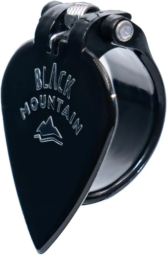 Black Mountain Jazz Tipped Thumb Picks for Acoustic Guitar, Electric Guitar, Ukulele, Banjo, and More - Spring Loaded Universal Fit for Medium to XL Thumbs - Premium Finger Picks