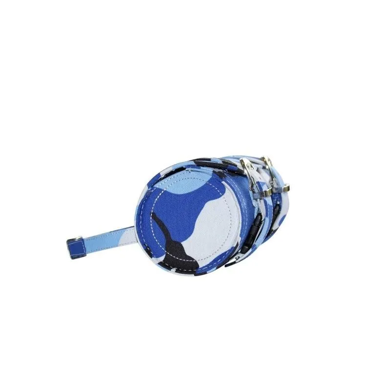 Blue Camouflage Print Biker Motorcycle Tool Roll Bag