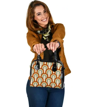 Boho Rainbow Daisy | Leather Shoulder Bag