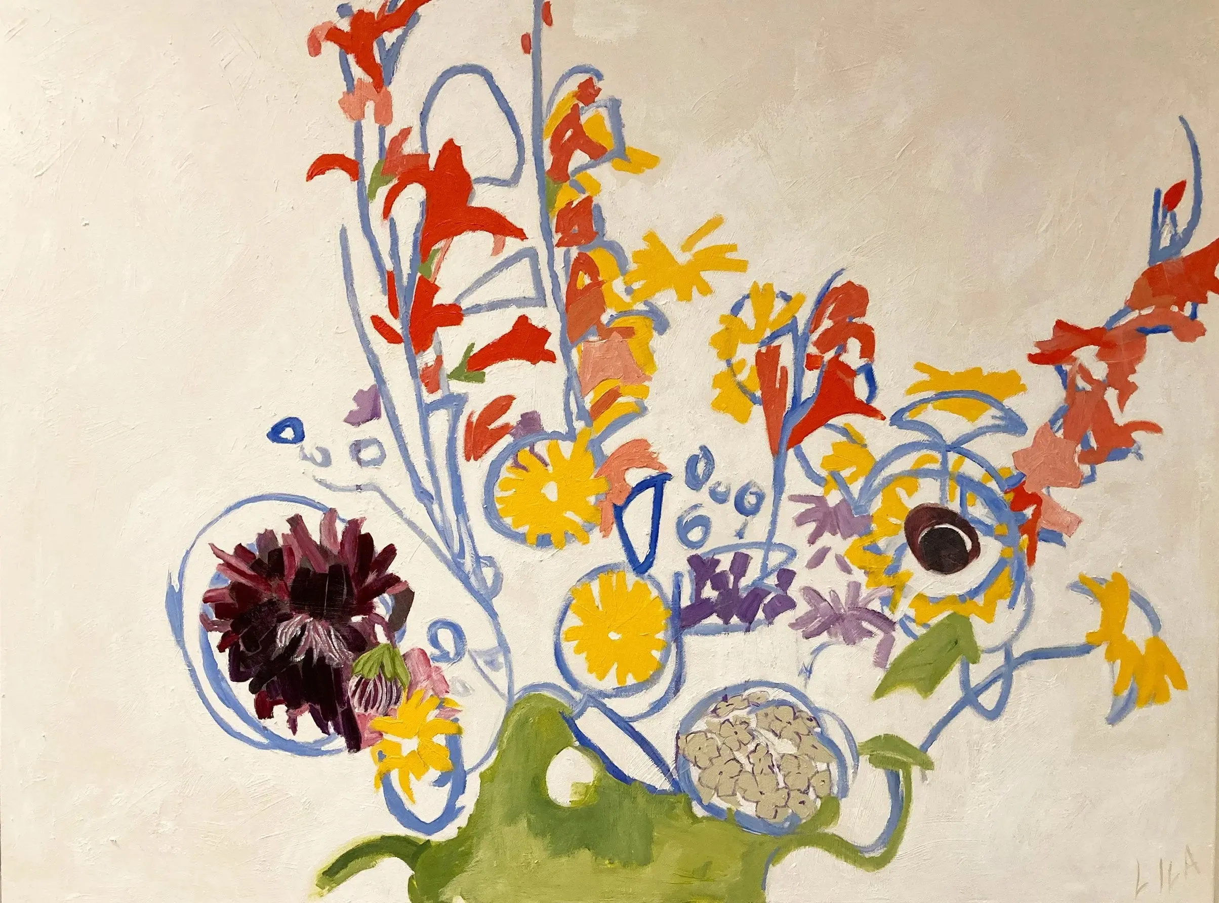 Bouquet C-LB343 Acrylic Painting by Lila Bacon 2 06-2020 30x40