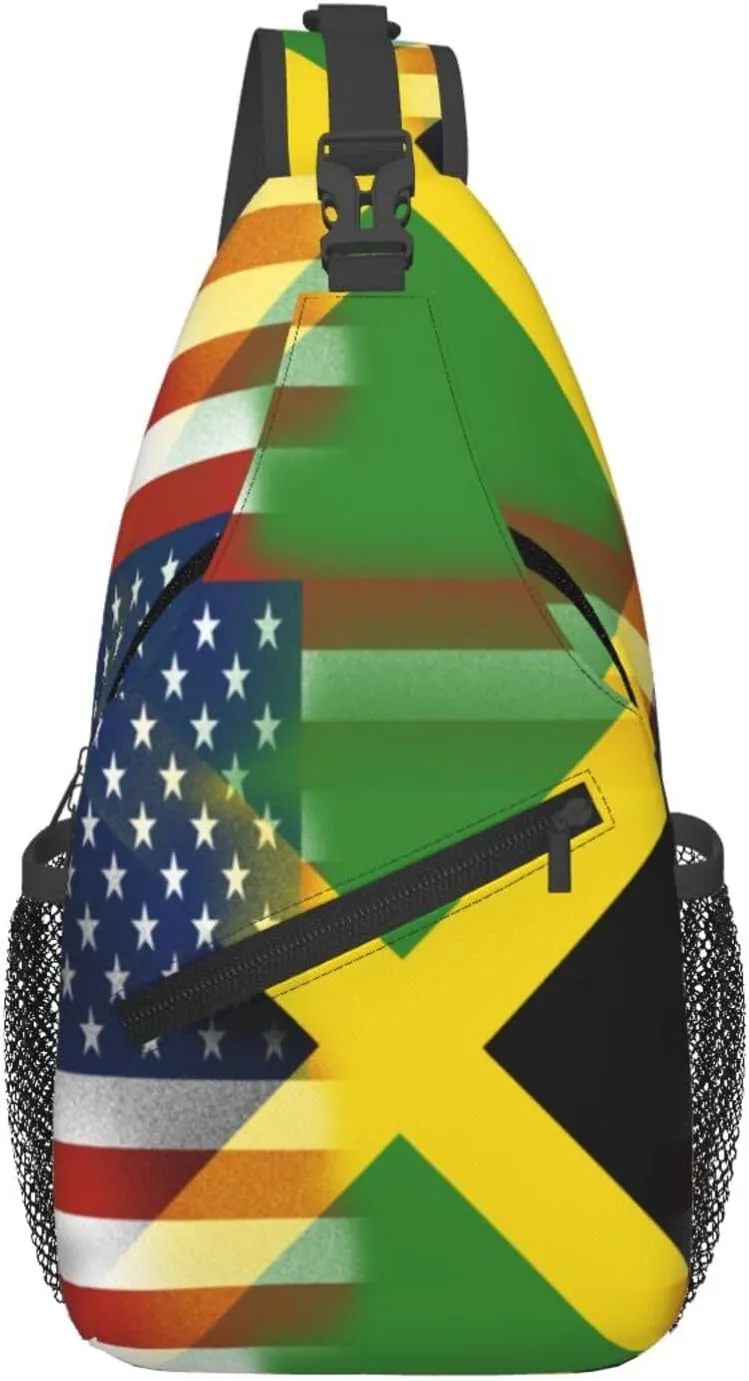 Bow Hunting American Flag Archery Bowhunter Camouflage Sling Bag Chest Bags Crossbody Bag Travel Shoulder Backpack