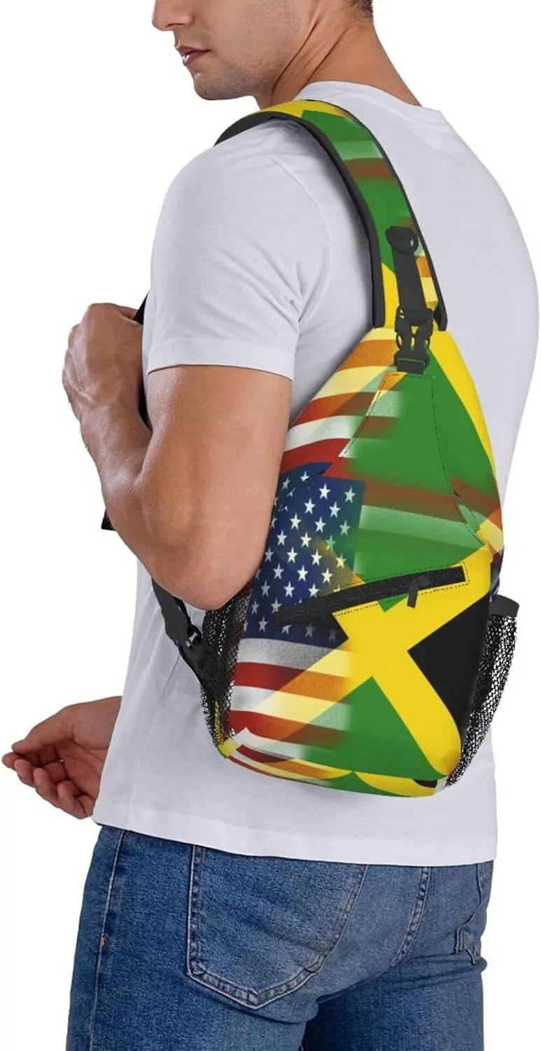 Bow Hunting American Flag Archery Bowhunter Camouflage Sling Bag Chest Bags Crossbody Bag Travel Shoulder Backpack