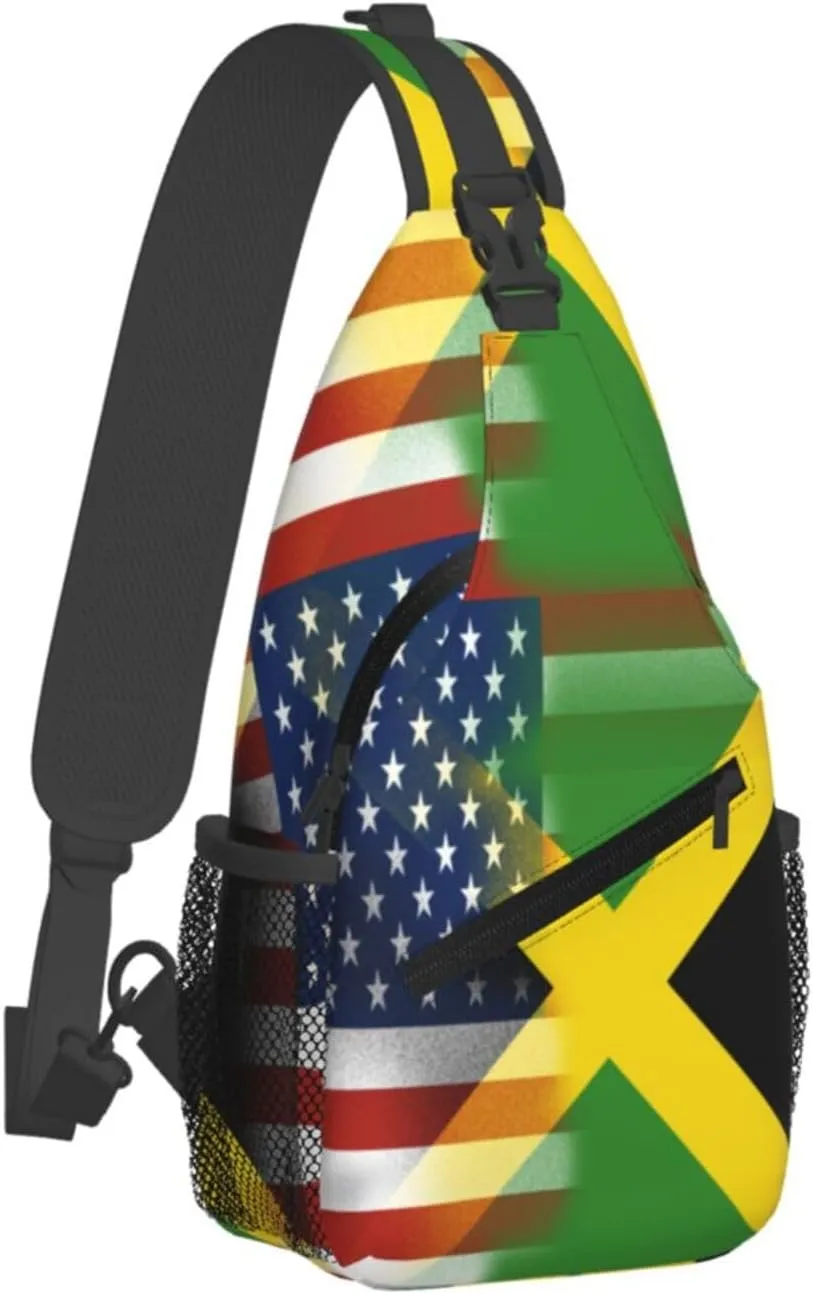 Bow Hunting American Flag Archery Bowhunter Camouflage Sling Bag Chest Bags Crossbody Bag Travel Shoulder Backpack