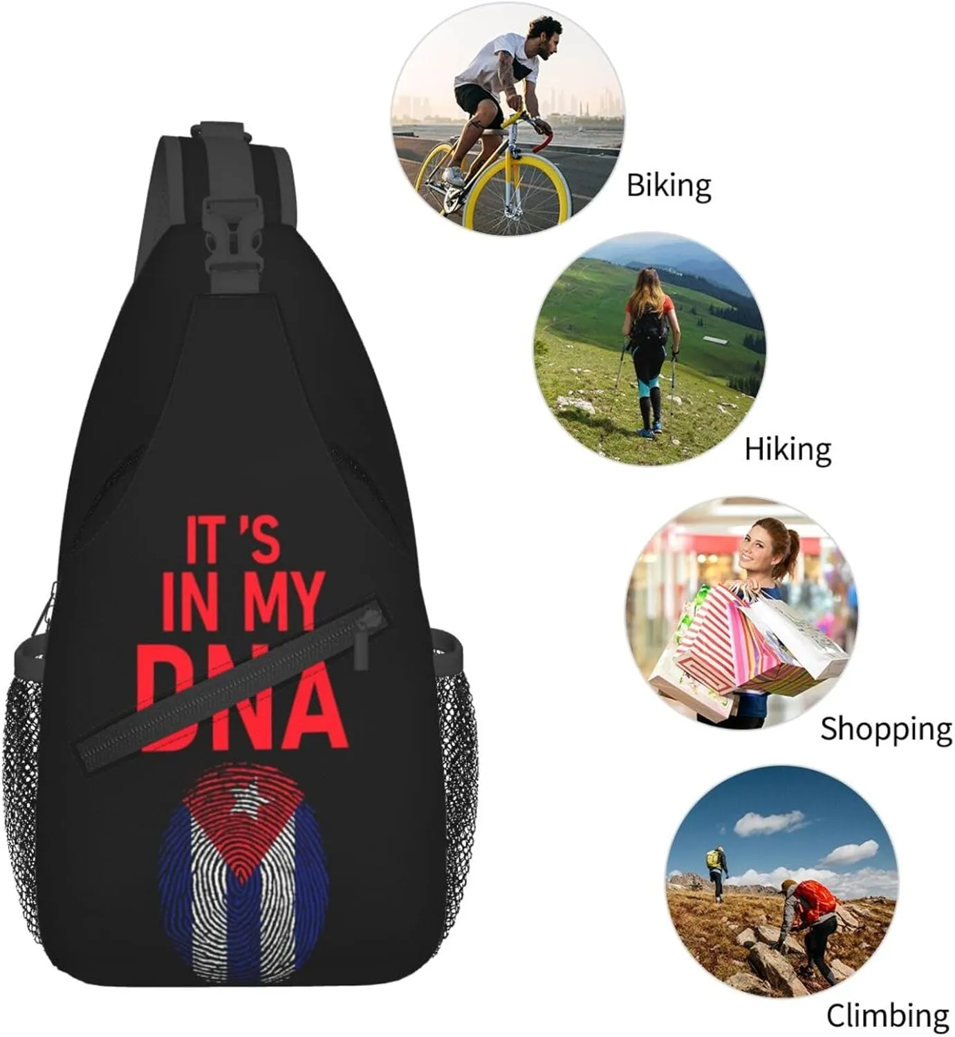 Bow Hunting American Flag Archery Bowhunter Camouflage Sling Bag Chest Bags Crossbody Bag Travel Shoulder Backpack