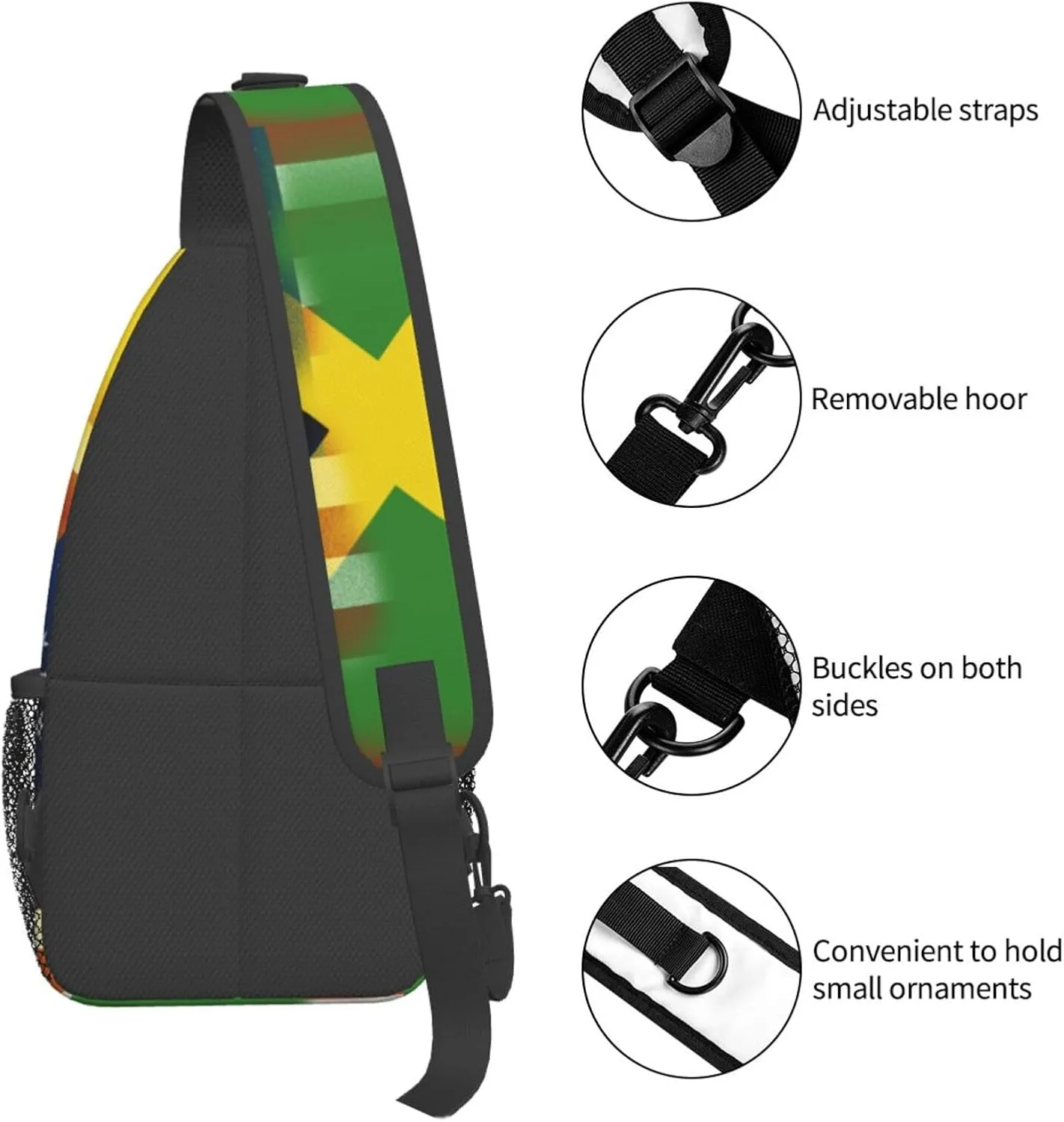 Bow Hunting American Flag Archery Bowhunter Camouflage Sling Bag Chest Bags Crossbody Bag Travel Shoulder Backpack