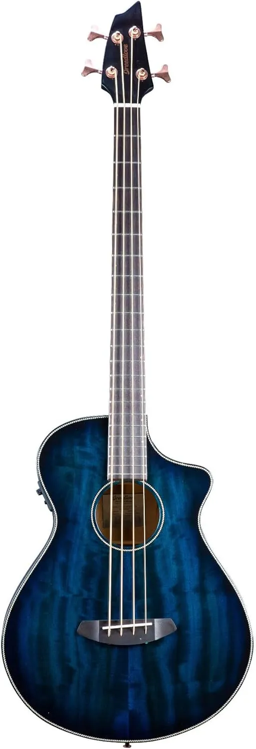 Breedlove Pursuit Exotic S Concert 4-String CE Myrtlewood Made Mahogany Neck Bass with Fishman Presys I Electronics (Right-Handed, Twilight)
