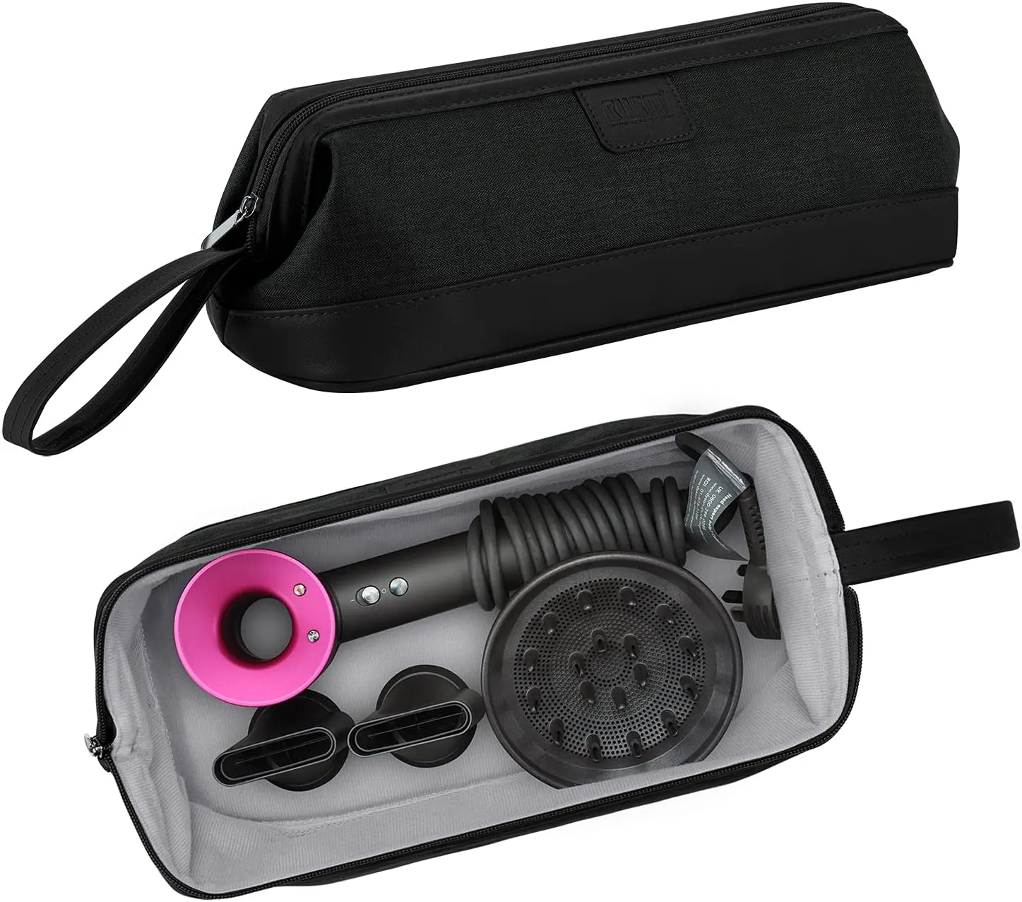 BUBM Travel Case Compatible with Dyson Airwrap & Curling Iron, Portable Hair Dryer Carrying Bag Waterproof Storage for Dyson Supersonic Styler Attachments Protection