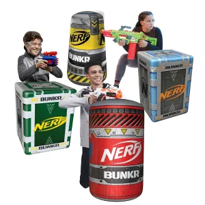 BUNKR Battle Zones NERF Nerf Competition Pack 4 Inflatable Bunkers for Combat, NERF War, Laser Tag, Blaster Battles