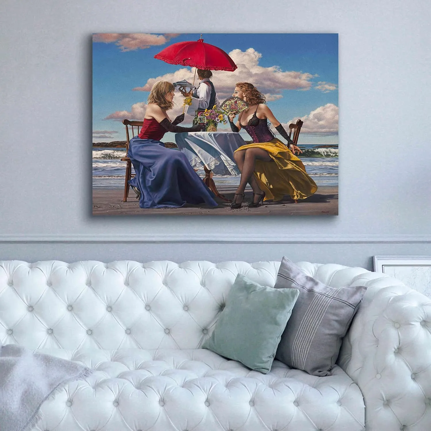 'Cafe Oceanus' by Paul Kelley, Canvas Wall Art, 54"x40"