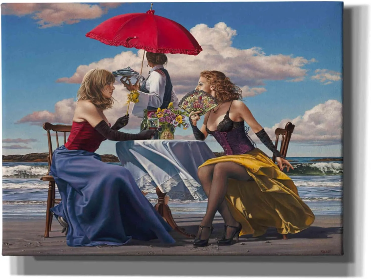 'Cafe Oceanus' by Paul Kelley, Canvas Wall Art, 54"x40"
