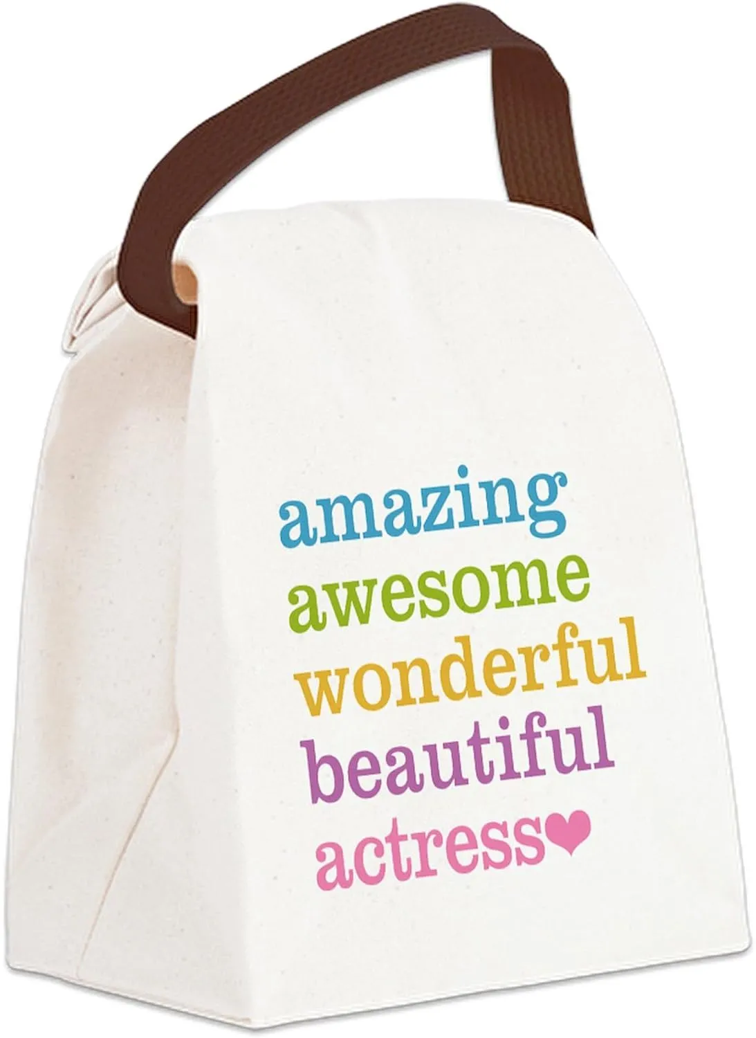 CafePress Amazing Actress Canvas Lunch Bag with Strap Handle