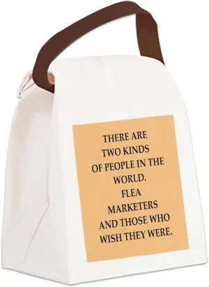 CafePress FLEA Canvas Lunch Bag with Strap Handle