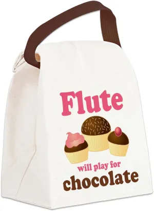 CafePress Flute Chocolate 2010 For Sigg Canvas Lunch Bag with Strap Handle