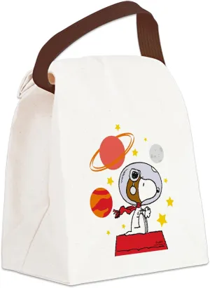 CafePress Space Snoopy Canvas Lunch Bag with Strap Handle