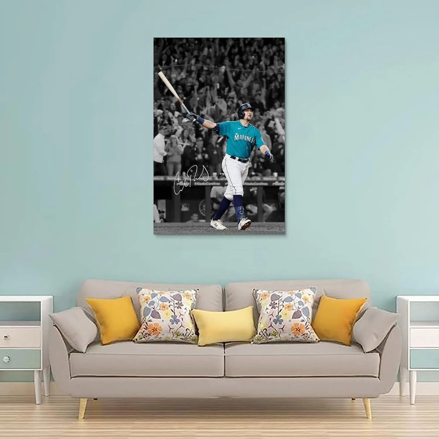 Cal Raleigh Baseball Art Poster Collection Wall Art Painting Canvas Gift Living Room Prints Bedroom Decor Artworks 24x36inch(60x90cm)