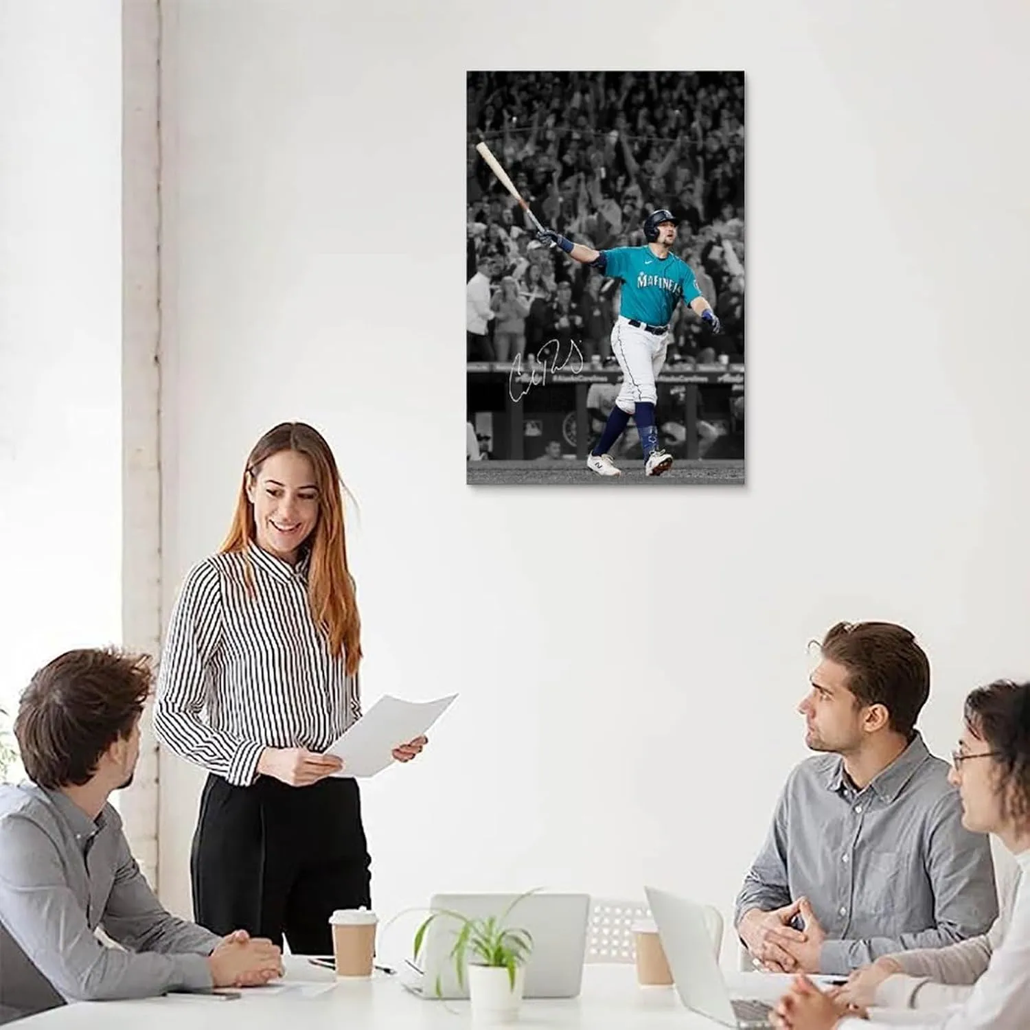 Cal Raleigh Baseball Art Poster Collection Wall Art Painting Canvas Gift Living Room Prints Bedroom Decor Artworks 24x36inch(60x90cm)