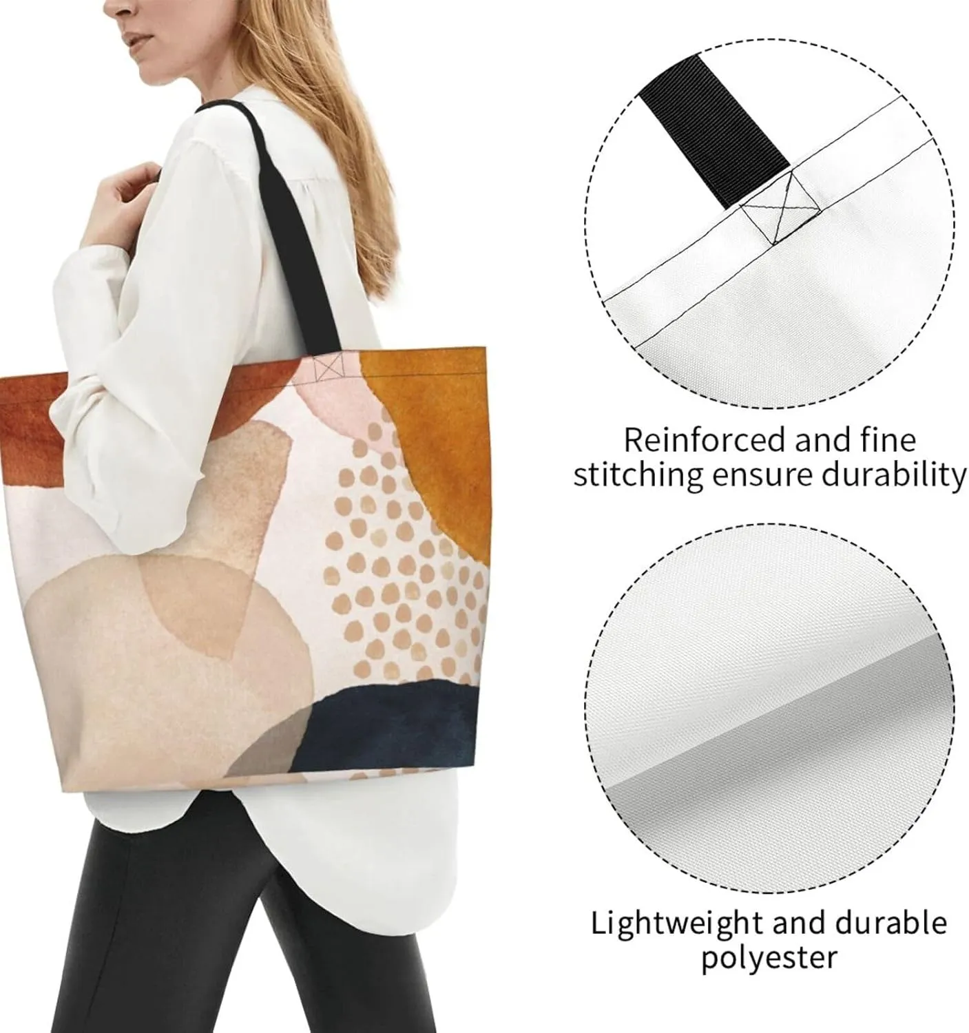 Camouflage Camo Large Tote Bag Casual Shoulder Bags Reusable Grocery Handbag For Women Travel Shopping Gym