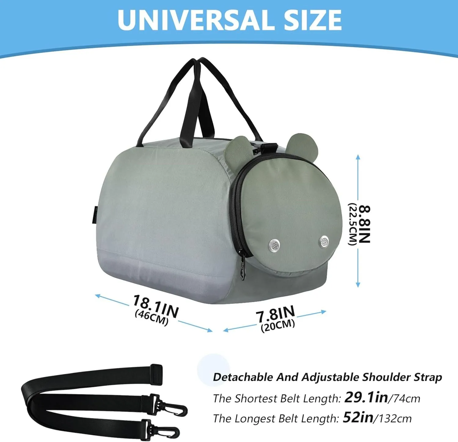 Camouflage Green Periwinkle Gradient Boys Carry on Duffel Bag Overnight Weekender Duffel Girls Tote Duffle Bags Travel Luggage Kids Sports