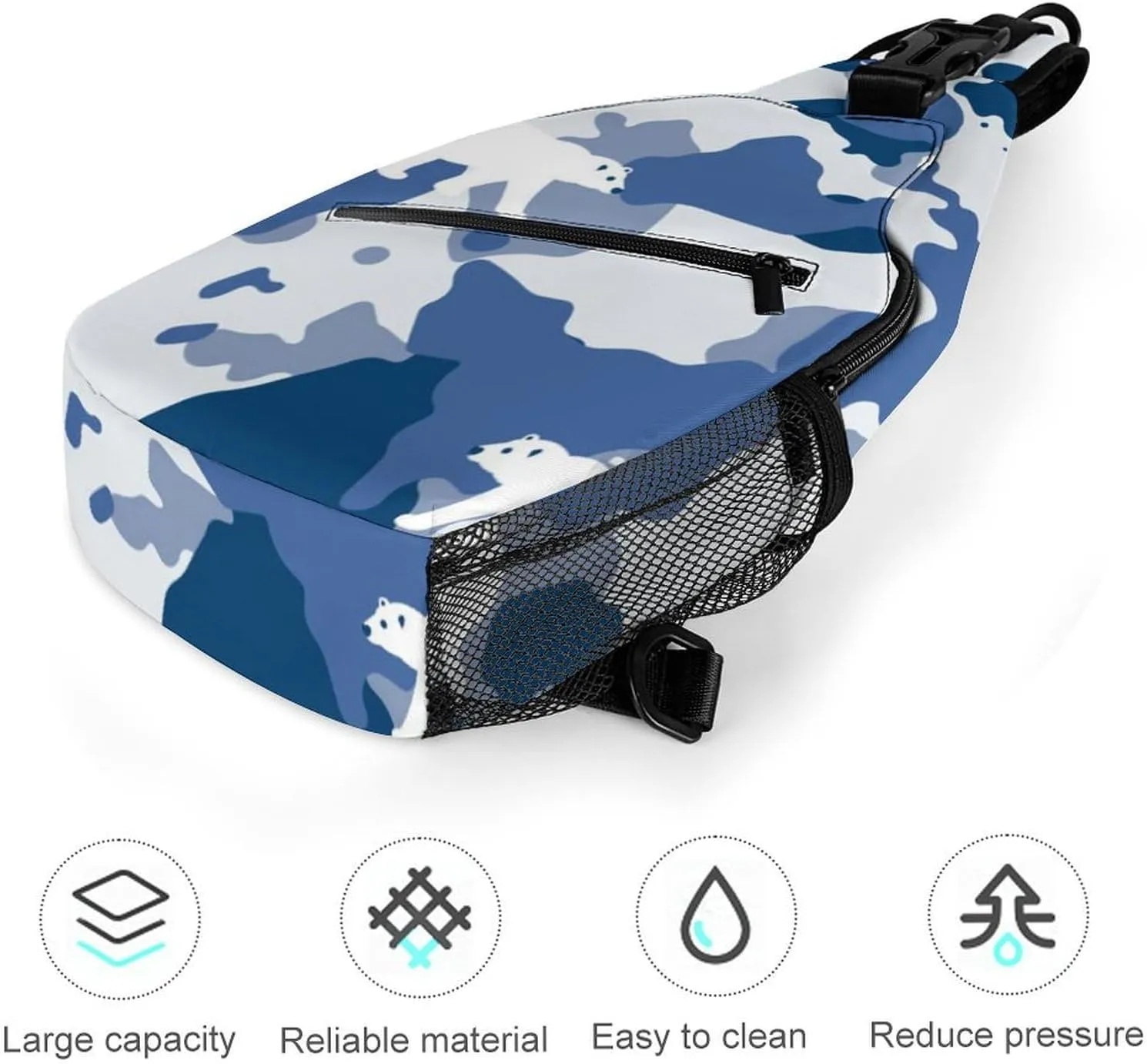 Camouflage Grey Versatile And Convenient Multipurpose Crossbody Bag - Perfect for Travel And Hiking