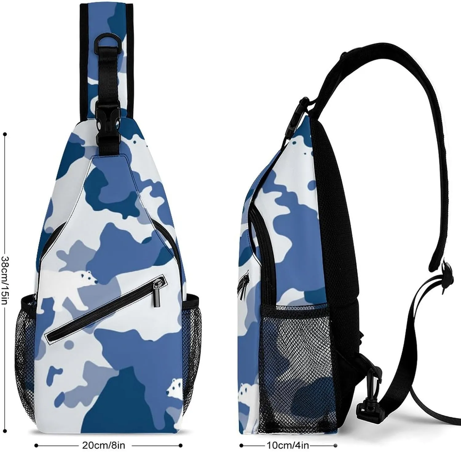 Camouflage Grey Versatile And Convenient Multipurpose Crossbody Bag - Perfect for Travel And Hiking