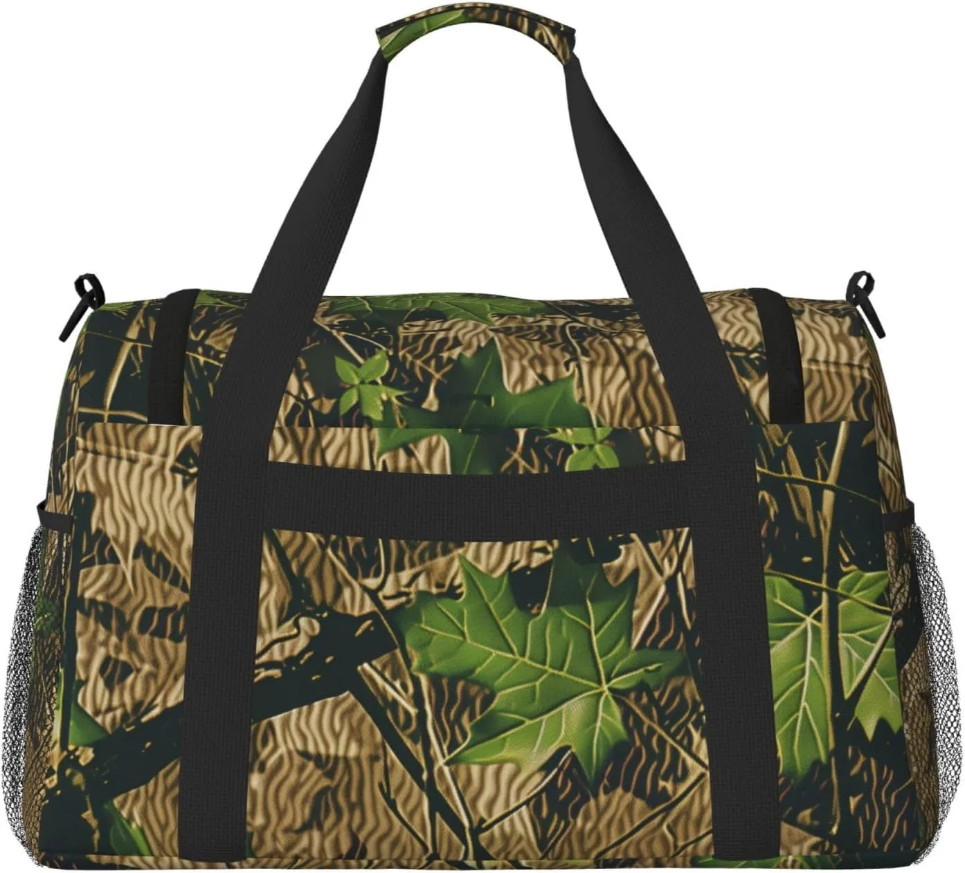 Camouflage Leaf Duffle Bag Foldable Travel Tote Bag Carry On Large Weekender Overnight Bags Waterproof Gym Bag For Women Men