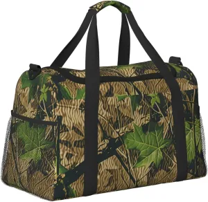 Camouflage Leaf Duffle Bag Foldable Travel Tote Bag Carry On Large Weekender Overnight Bags Waterproof Gym Bag For Women Men