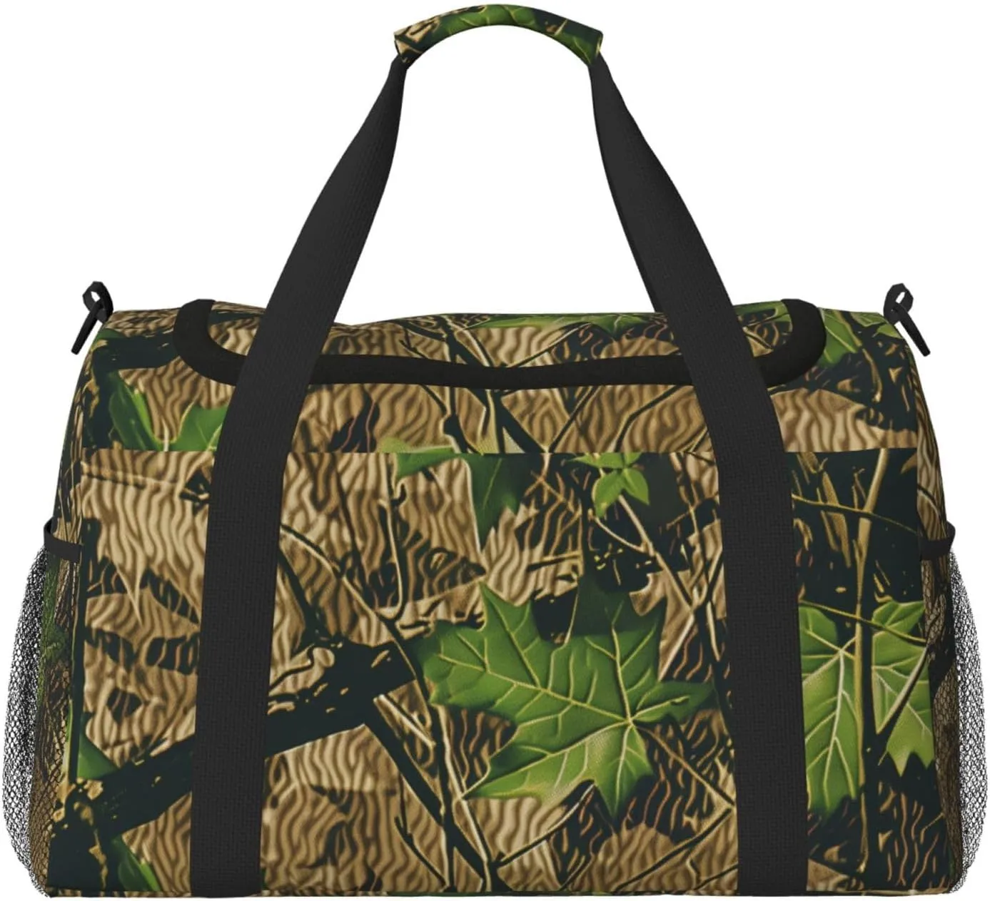 Camouflage Leaf Duffle Bag Foldable Travel Tote Bag Carry On Large Weekender Overnight Bags Waterproof Gym Bag For Women Men