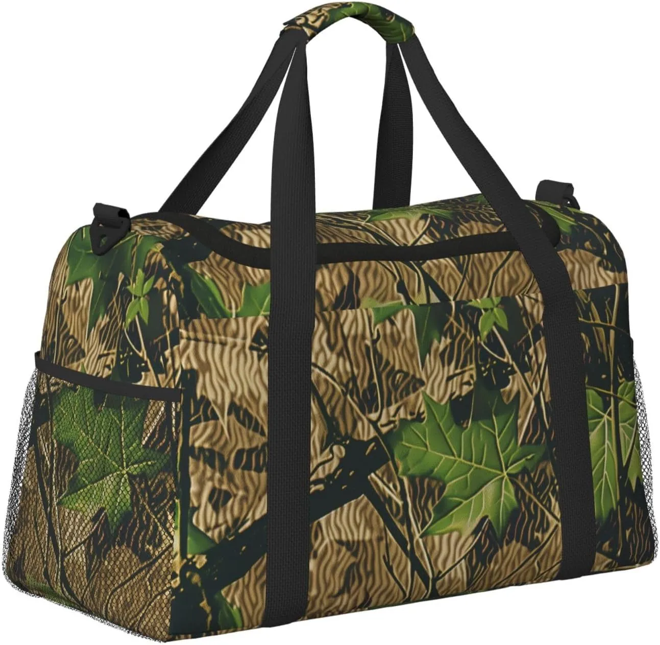 Camouflage Leaf Duffle Bag Foldable Travel Tote Bag Carry On Large Weekender Overnight Bags Waterproof Gym Bag For Women Men