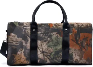 Camouflage Maple Leaf Travel Duffel Bag for Woman Weekender Bag Man Tote Gym Bag Sport Gym Bag Hospital Bag for Labor and Delivery Overnight Bag Luggage Bag