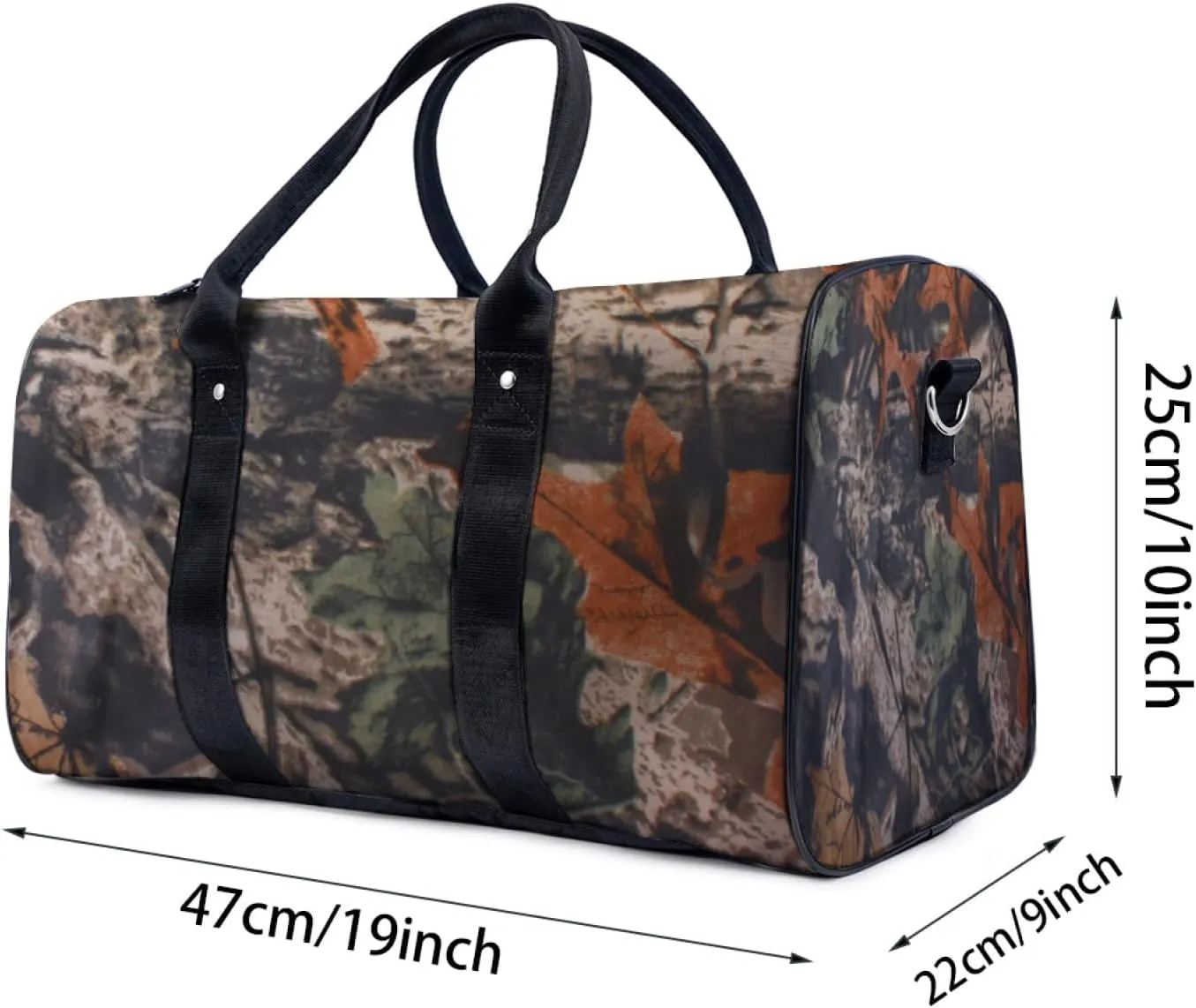 Camouflage Maple Leaf Travel Duffel Bag for Woman Weekender Bag Man Tote Gym Bag Sport Gym Bag Hospital Bag for Labor and Delivery Overnight Bag Luggage Bag