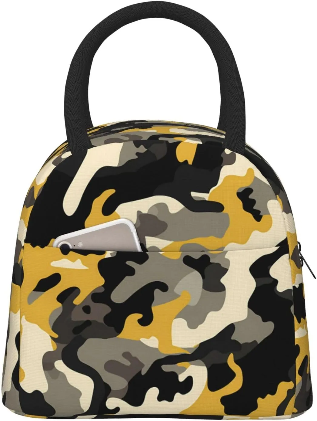 Camouflage Military Army Insulated Lunch Bag Handbag lunchbox Food Container Gourmet Tote for School Office Work Picnic Travel