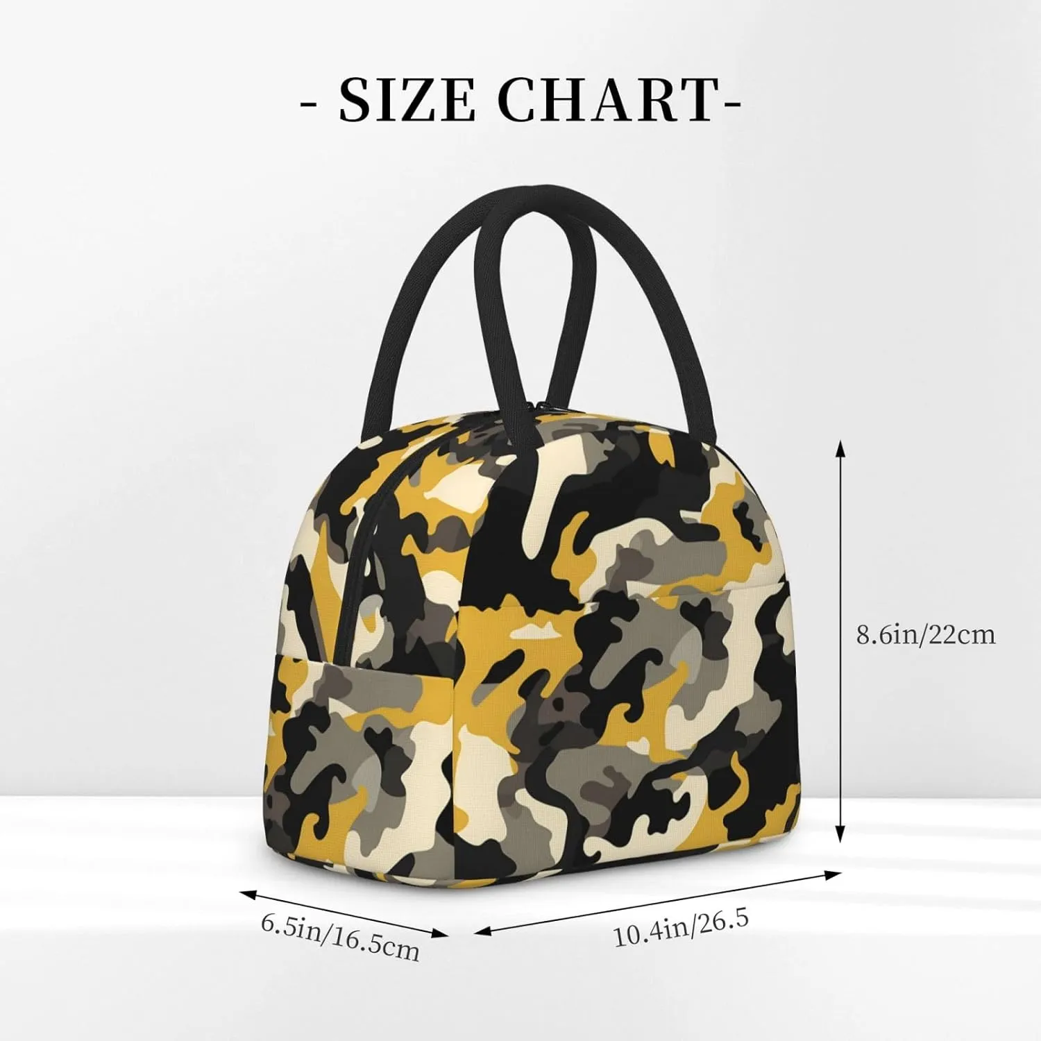 Camouflage Military Army Insulated Lunch Bag Handbag lunchbox Food Container Gourmet Tote for School Office Work Picnic Travel