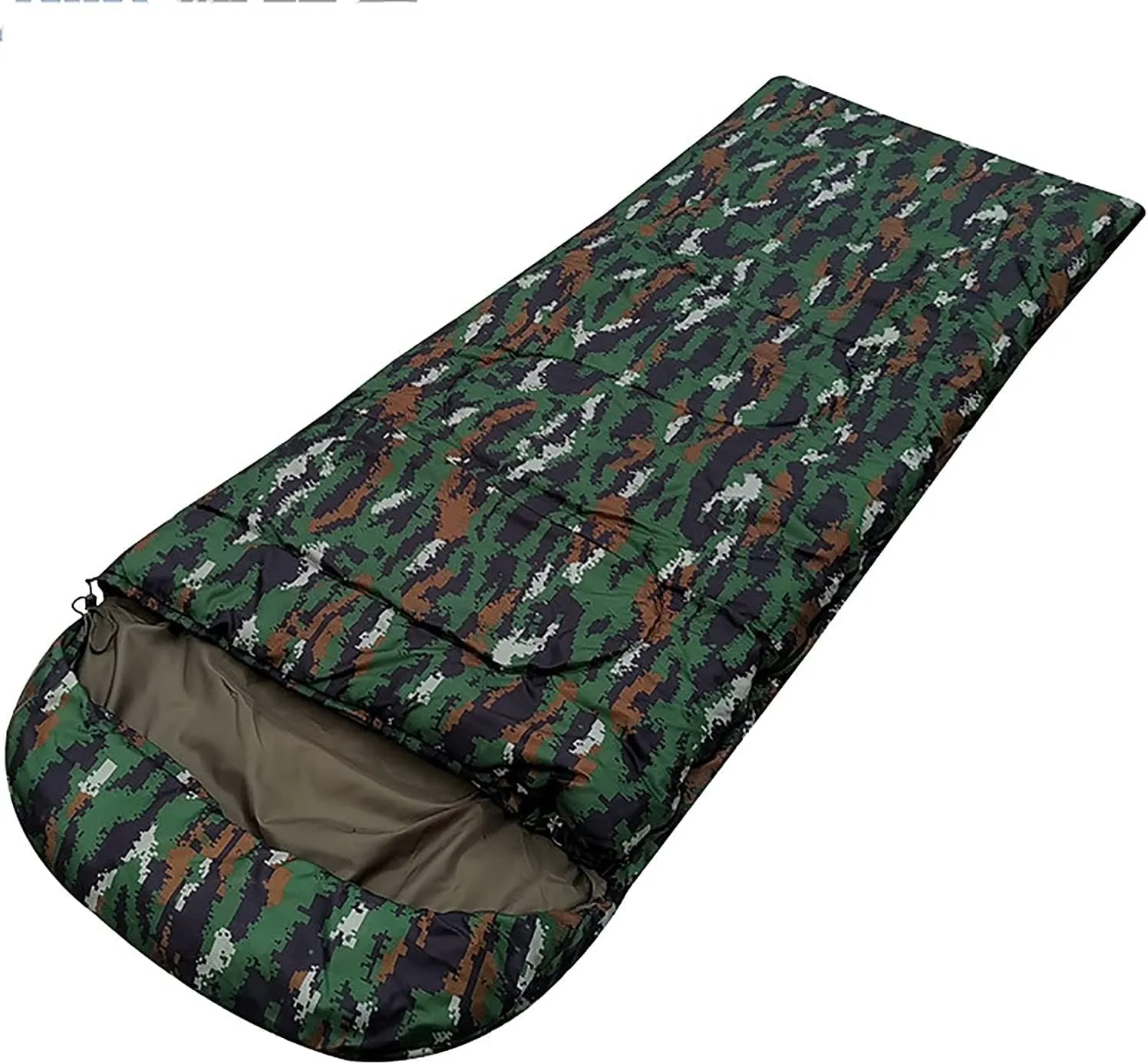 Camping Sleeping Bags Thickened Winter and Summer Double-Layer Design Sleeping Bag Dual-Purpose Camouflage Sleeping Bag Easy to Storage and Carry Wear-Resistant and Waterproof