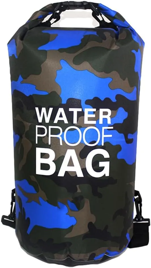 CANDeal Camouflage Waterproof Dry Bag,Lightweight Roll Top Dry Storage Backpack for Kayaking, Beach, Rafting, Boating, Hiking, Snowboarding, Swimming, Camping and Fishing