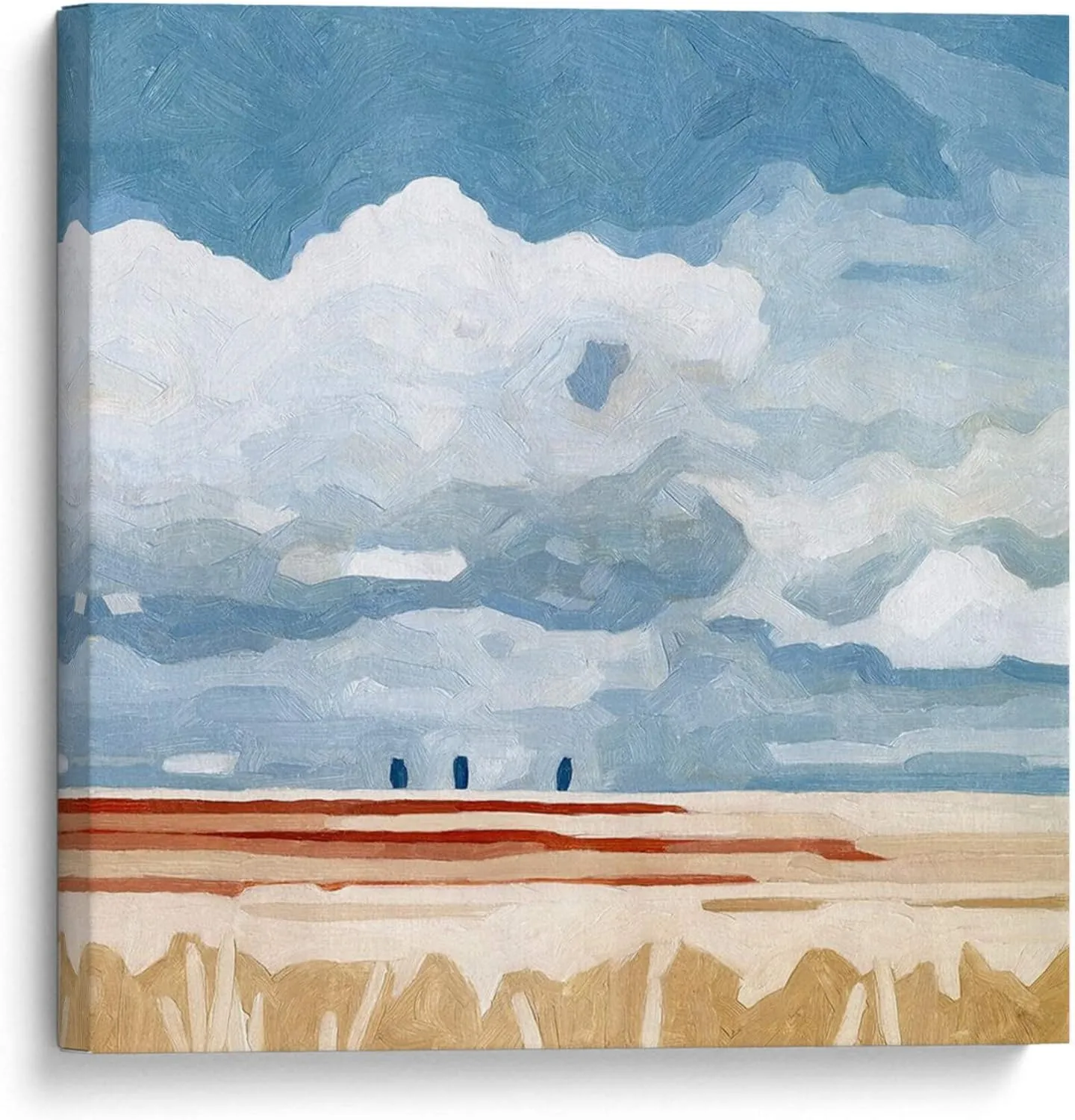 Canvas Lab Canvas Wall Art Decor Prairie Landscape I by the Artist Emma Scarvey – Size: 8 x 8 in - Art subject: Scenery,Coastal