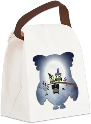 Canvas Lunch Bag Little Spooky Vampire Owl with Friends