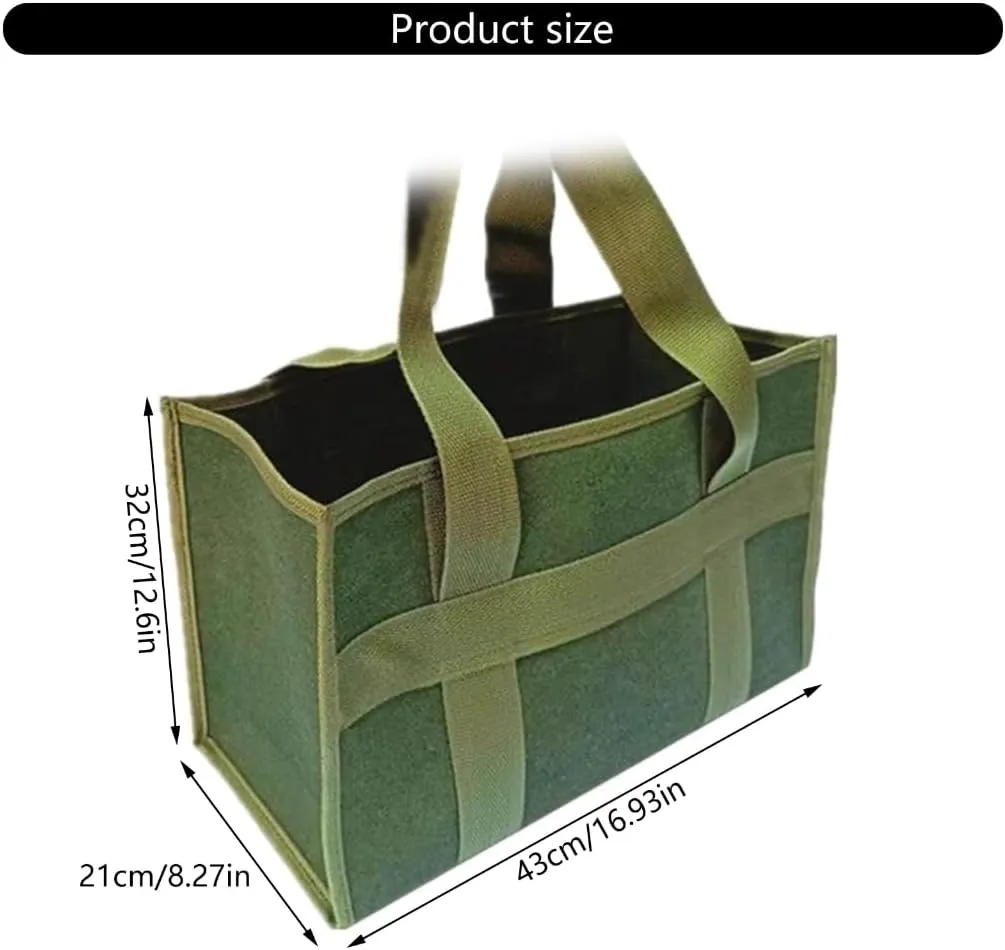 Canvas Tool Bag Large Capacity Wide Mouth Tool Bag Storage Bags for Men Multifunction Wear Resistant Organizers Handbag